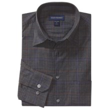 Scott Barber Melange Check Sport Shirt - Long Sleeve (For Men) in Charcoal/Purple/Rust - Closeouts