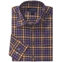 Scott Barber Melange Check Sport Shirt - Long Sleeve (For Men) in Purple/Orange/Lime - Closeouts