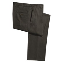Scott Barber Silk-Cotton Twill Pants - Flat Front (For Men) in Black - Closeouts