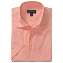 Scott Barber Spencer Solid Camp Shirt - Cotton Poplin, Short Sleeve (For Men) in Peach - Closeouts
