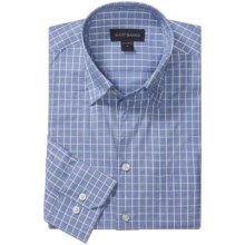 Scott Barber Spring Andrew Check Sport Shirt - Hidden Button Down, Long Sleeve (For Men) in Blue/White - Closeouts