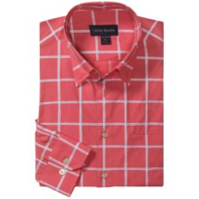 Scott Barber Spring Andrew Windowpane Sport Shirt - Long Sleeve (For Men) in Red - Closeouts