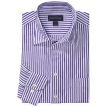 Scott Barber Spring Christopher Stripe Sport Shirt - Long Sleeve (For Men) in Lavender - Closeouts