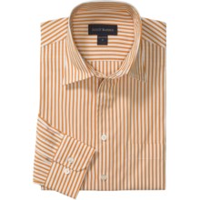Scott Barber Spring Christopher Stripe Sport Shirt - Long Sleeve (For Men) in Orange - Closeouts
