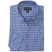 Scott Barber Spring James Sport Shirt - Cotton Windowpane, Long Sleeve (For Men) in Blue - Closeouts
