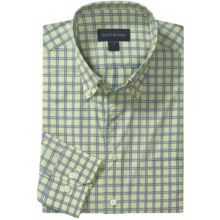 Scott Barber Spring James Sport Shirt - Cotton Windowpane, Long Sleeve (For Men) in Mint - Closeouts