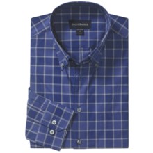 Scott Barber Spring James Sport Shirt - Cotton Windowpane, Long Sleeve (For Men) in Navy/Blue - Closeouts