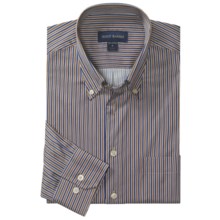 Scott Barber Spring James Track Stripe Sport Shirt - Long Sleeve (For Men) in Brown - Closeouts