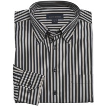 Scott Barber Stripe Sport Shirt - Long Sleeve (For Men) in Black/Tan/Brown - Closeouts