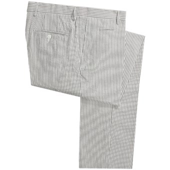 Scott James Arden Seersucker Pants - Flat Front (For Men) in Grey