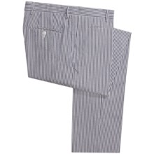 Scott James Arden Seersucker Pants - Flat Front (For Men) in Navy - Closeouts