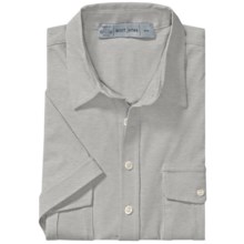 Scott James Kris Shirt - Stretch Cotton Knit, Short Sleeve (For Men) in Grey - Closeouts