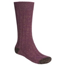 Scott Nichol by Pantherella Cable Weave Socks - Wool-Cashmere Blend (For Men) in Damson/Earth - Closeouts