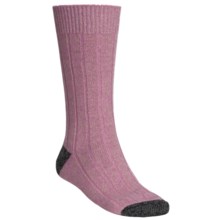 Scott Nichol by Pantherella Cable Weave Socks - Wool-Cashmere Blend (For Men) in Heather Pink/Navy - Closeouts