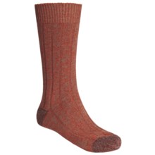 Scott Nichol by Pantherella Cable Weave Socks - Wool-Cashmere Blend (For Men) in Pumpkin/Rust - Closeouts