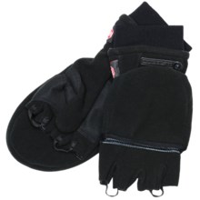 Scott Windstopper® Flip-Top Mittens - Fleece (For Men and Women) in Black - Closeouts