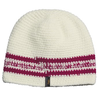 Screamer Sapphire Beanie Hat (For Women) in White/Rose