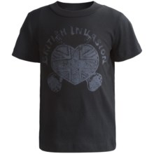 Screenprint T-Shirt - Short Sleeve (For Boys) in Black/British - 2nds