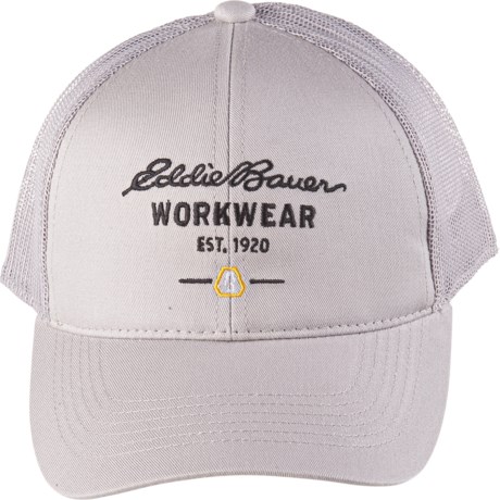 Eddie Bauer Script Patch Trucker Hat (For Men) - DOLPHIN (O/S )