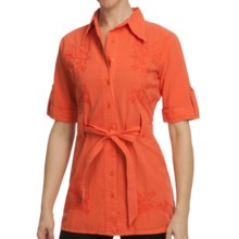 Scully Cantina Collection Tunic Shirt - Pima Cotton, 3/4 Sleeve (For Women) in Orange - Closeouts