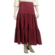 Scully Cantina Western Skirt - Peruvian Pima Cotton (For Women) in Burgandy - Closeouts