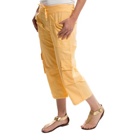 Scully Crinkle Cargo Capris For Women