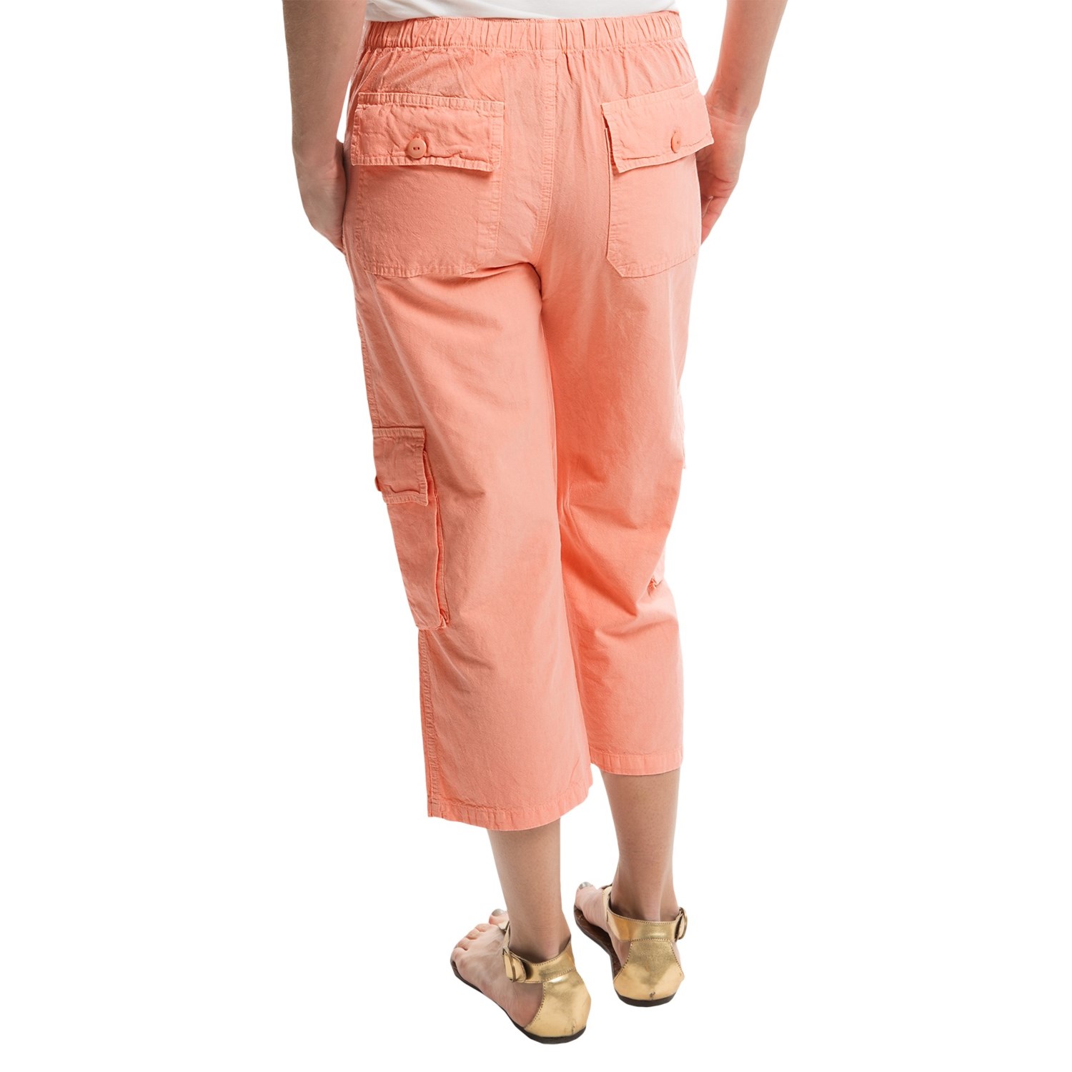 cotton womens cargo capris