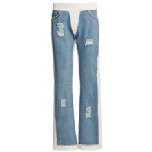 Scully Denim Overlay Sweatpants (For Women) in White - Closeouts