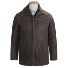 Scully Frontier Leather Car Coat - Removable Storm-Flap Liner (For Big Men) in Brown - Closeouts