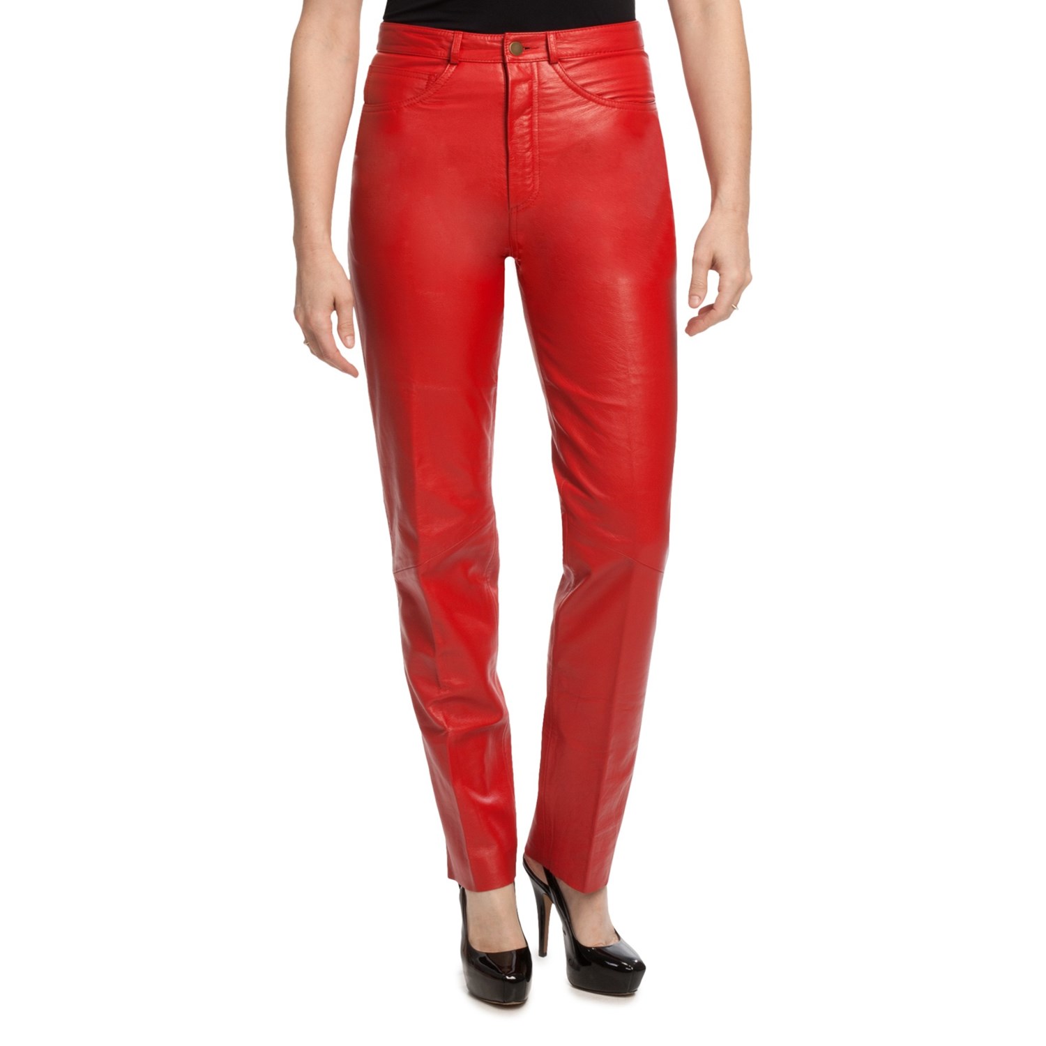 red leather pants