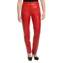 Scully Italian Lamb Leather Pants (For Women) in Red - Closeouts