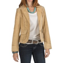 Scully Lace Trim Boar Suede Blazer (For Women) in Chamois - Closeouts