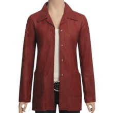 Scully Lambskin Leather Shirt Jacket (For Women) in Red - Closeouts