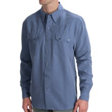 Scully Lifestyle Polynosic Tonal Stripe Shirt - Snap Front, Long Sleeve (For Men) in Blue - Closeouts