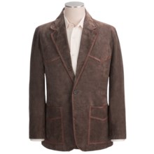 Scully Suede Leather Blazer - Whipstitched (For Men) in Chocolate - Closeouts