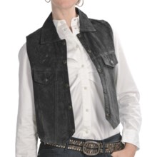Scully Suede Satin Back Vest (For Women) in Black - Closeouts