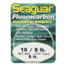 Seaguar Fluorocarbon Saltwater Power Tapered Leader - 9’ in See Photo - Closeouts