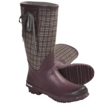 SeaVees 04/65 Mid-Length Off Shore Rubber Boots (For Women) in Port/Plaid Flannel - Closeouts