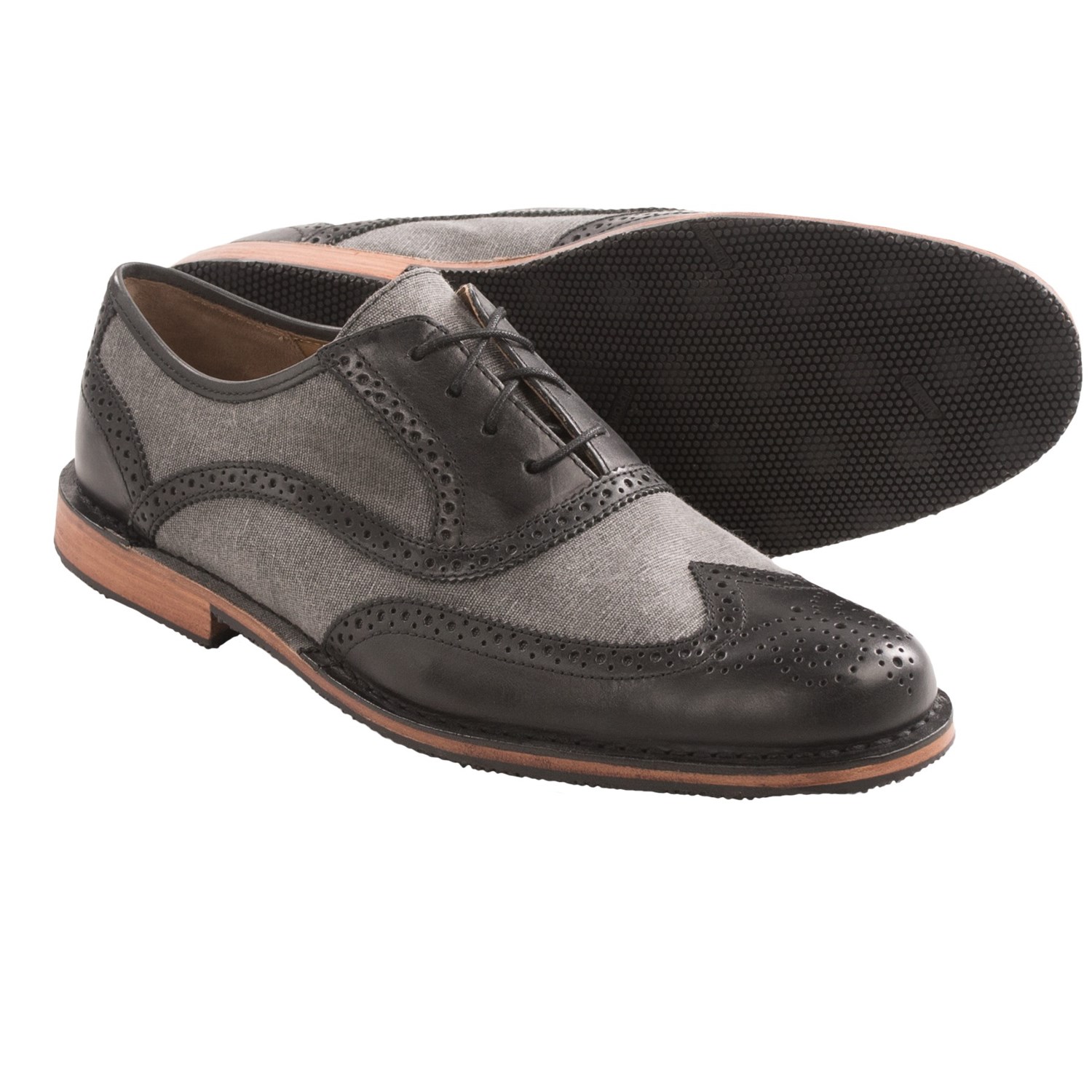 Sebago Brattle Wingtip Shoes Leather/Canvas (For Men) in