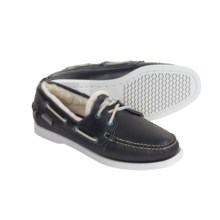 Sebago Cove Boat Shoes - Premium Shearling Lining (For Women) in Denim Blue - Closeouts