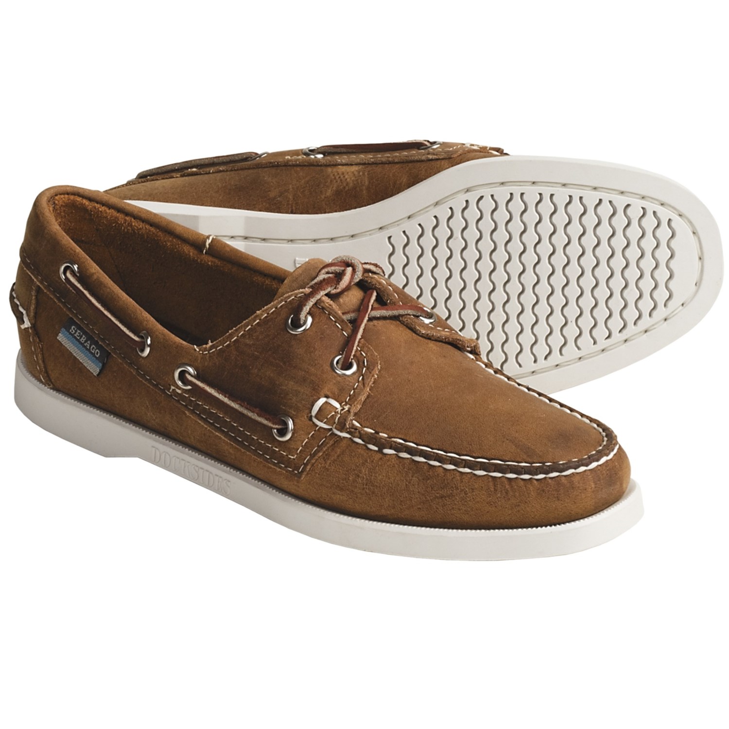 Sebago Docksides Boat Shoes - Leather (For Women) in Chocolate Nubuck