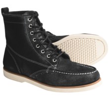 Sebago Fairhaven Leather Boots (For Men) in Black Rough Out - Closeouts