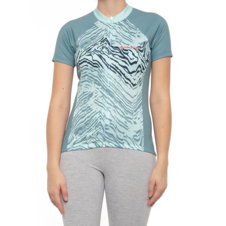 Pearl Izumi SELECT Escape Graphic Cycling Jersey - Full Zip, Short Sleeve (For Women) - ARCTIC/MIST GREEN PHYLLITE (XS )