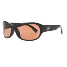 Serengeti Giada Sunglasses - Photochromic Glass Lenses (For Women) in Shiny Black - Closeouts