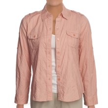 Shadow Stripe Shirt - Cotton, Long Sleeve (For Women) in Pink - 2nds