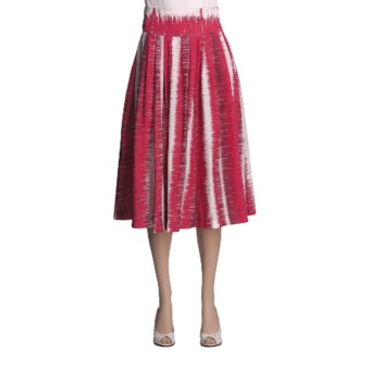 Sharagano Pleated Cotton Skirt (For Women)