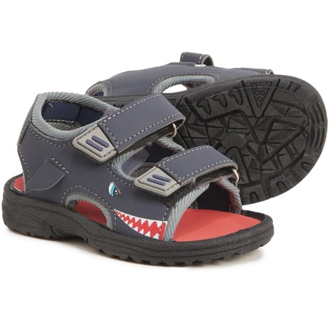 Rugged Bear Shark Sport Sandals (For Toddlers) - NAVY/GREY (8T )