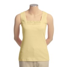 Shaver Lake Crocket Lace Trim Tank Top (For Women) in Yellow - Closeouts