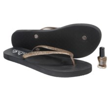 S.H.E. Glitter Sandals - Flip-Flops (For Girls) in Bronze - Closeouts