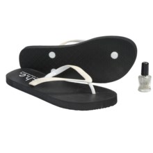 S.H.E. Glitter Sandals - Flip-Flops (For Girls) in White - Closeouts